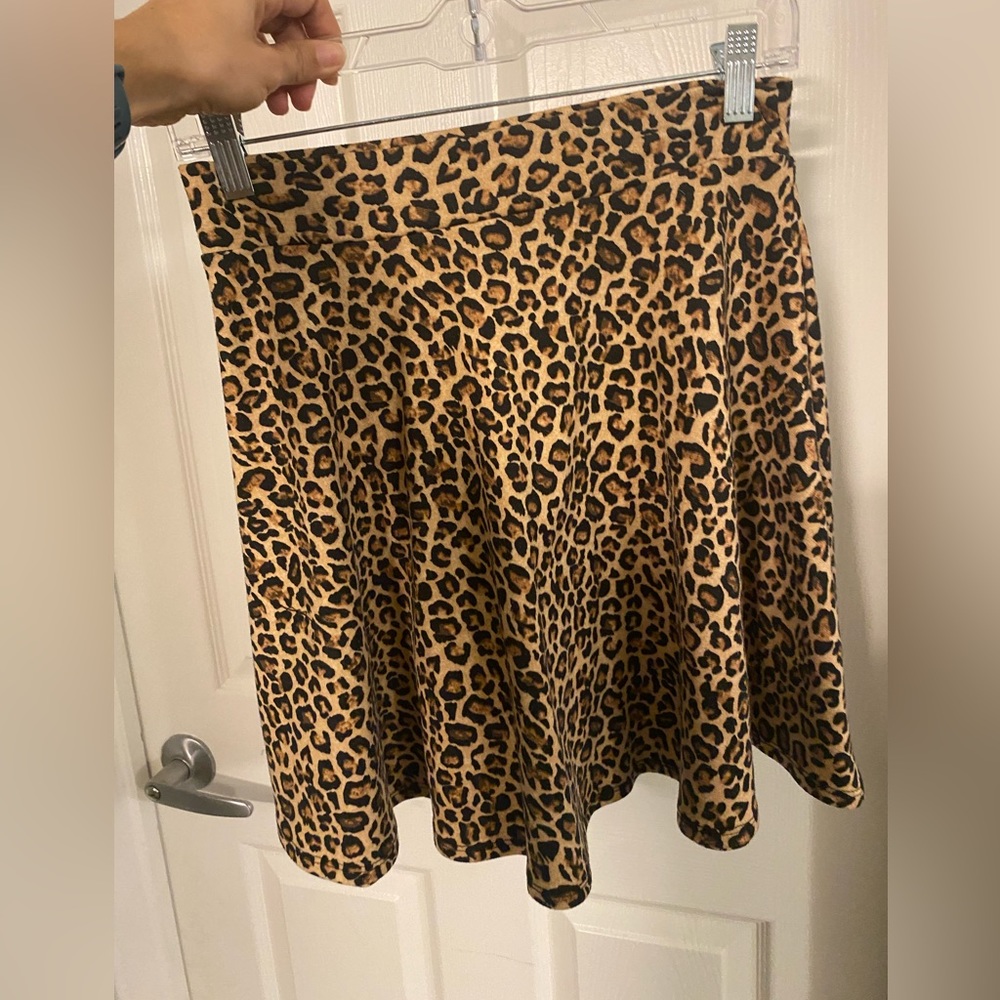Xhiliration Women’s Skater Skirt, Cheetah Print, size Small